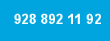 928 892 11 92 928 892 11 92